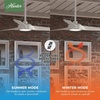 image:imageHunter Fan Outdoor or Indoor Ceiling Fan 44 in White Ceiling Fan with Light and Remote for Patios Living Room Bedroom Porch Garage 3 Blades Renewed