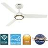 image:imageHunter Fan Outdoor or Indoor Ceiling Fan 44 in White Ceiling Fan with Light and Remote for Patios Living Room Bedroom Porch Garage 3 Blades Renewed