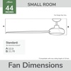 image:imageHunter Fan Outdoor or Indoor Ceiling Fan 44 in White Ceiling Fan with Light and Remote for Patios Living Room Bedroom Porch Garage 5 Blades Renewed