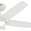 image:imageHunter Fan Outdoor or Indoor Ceiling Fan 44 in White Ceiling Fan with Light and Remote for Patios Living Room Bedroom Porch Garage 5 Blades Renewed