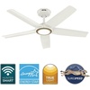 image:imageHunter Fan Outdoor or Indoor Ceiling Fan 44 in White Ceiling Fan with Light and Remote for Patios Living Room Bedroom Porch Garage 5 Blades Renewed