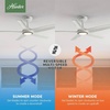 image:imageHunter Fan Outdoor or Indoor Ceiling Fan 44 in White Ceiling Fan with Light and Remote for Patios Living Room Bedroom Porch Garage 5 Blades Renewed