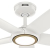 image:imageHunter Fan Outdoor or Indoor Ceiling Fan 44 in White Ceiling Fan with Light and Remote for Patios Living Room Bedroom Porch Garage 5 Blades Renewed