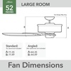 image:imageHunter Fan Outdoor or Indoor Ceiling Fan 52 in Black Ceiling Fan with Remote and No Light for Patios Living Room Bedroom Porch Garage Renewed