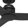 image:imageHunter Fan Outdoor or Indoor Ceiling Fan 52 in Black Ceiling Fan with Remote and No Light for Patios Living Room Bedroom Porch Garage Renewed