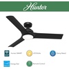 image:imageHunter Fan Outdoor or Indoor Ceiling Fan 52 in Matte Black Ceiling Fan with Light and Remote for Patios Living Room Bedroom Porch Garage 3 Blades Renewed