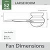 image:imageHunter Fan Outdoor or Indoor Ceiling Fan 52 in White Ceiling Fan with Light and Remote for Patios Living Room Bedroom Porch Garage 3 Blades Renewed