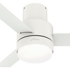 image:imageHunter Fan Outdoor or Indoor Ceiling Fan 52 in White Ceiling Fan with Light and Remote for Patios Living Room Bedroom Porch Garage 3 Blades Renewed