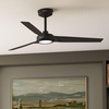 image:imageHunter Fan Outdoor or Indoor Ceiling Fan 52 in White Ceiling Fan with Light and Remote for Patios Living Room Bedroom Porch Garage 3 Blades Renewed Matte BlackMatte Black