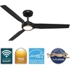 image:imageHunter Fan Outdoor or Indoor Ceiling Fan 52 in White Ceiling Fan with Light and Remote for Patios Living Room Bedroom Porch Garage 3 Blades Renewed Matte BlackMatte Black