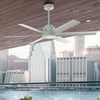 image:imageHunter Fan Outdoor or Indoor Ceiling Fan 60 in White Ceiling Fan with No Light for Patios Living Room Bedroom Porch Garage Renewed