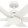 image:imageHunter Fan Outdoor or Indoor Ceiling Fan 60 in White Ceiling Fan with No Light for Patios Living Room Bedroom Porch Garage Renewed