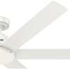 image:imageHunter Fan Outdoor or Indoor Ceiling Fan 60 in White Ceiling Fan with No Light for Patios Living Room Bedroom Porch Garage Renewed