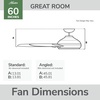 image:imageHunter Fan Outdoor or Indoor Ceiling Fan 60 in White Ceiling Fan with No Light for Patios Living Room Bedroom Porch Garage Renewed