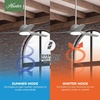 image:imageHunter Gallegos Outdoor or Indoor Ceiling Fan 52 inch Matte Black  with LED Light Standard Mount Wall Control Quiet 3 Blades For Patio Porch Garage 51585Matte Silver
