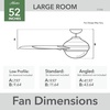 image:imageHunter Gallegos Outdoor or Indoor Ceiling Fan 52 inch Matte Black  with LED Light Standard Mount Wall Control Quiet 3 Blades For Patio Porch Garage 51585Matte Silver
