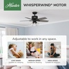 image:imageHunter Gatlinburg Indoor Ceiling Fan 5 Blades 52 inch Matte Silver  with LED Lights and Remote Control Standard Mount For Bedroom Living Room Kitchen 52431Matte Black