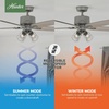 image:imageHunter Gatlinburg Indoor Ceiling Fan 5 Blades 52 inch Matte Silver  with LED Lights and Remote Control Standard Mount For Bedroom Living Room Kitchen 52431Matte Silver