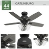 image:imageHunter Gatlinburg Indoor Ceiling Fan 5 Blades 52 inch Matte Silver  with LED Lights and Remote Control Standard Mount For Bedroom Living Room Kitchen 52431Matte Black