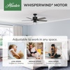 image:imageHunter Gatlinburg Indoor Ceiling Fan 5 Blades 52 inch Matte Silver  with LED Lights and Remote Control Standard Mount For Bedroom Living Room Kitchen 52431Matte Black