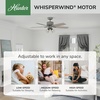 image:imageHunter Gatlinburg Indoor Ceiling Fan 5 Blades 52 inch Matte Silver  with LED Lights and Remote Control Standard Mount For Bedroom Living Room Kitchen 52431Matte Silver