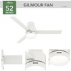 image:imageHunter Gilmour Outdoor or Indoor Ceiling Fan 44 inch Matte Silver  with LED Light and Remote Control Low Profile Mount Quiet 3 Blades For Living Room Patio Porch Garage 51475Matte White