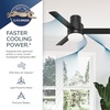 image:imageHunter Gilmour Outdoor or Indoor Ceiling Fan 44 inch Matte Silver  with LED Light and Remote Control Low Profile Mount Quiet 3 Blades For Living Room Patio Porch Garage 51475Matte Black