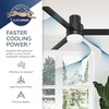 image:imageHunter Gilmour Outdoor or Indoor Ceiling Fan 44 inch Matte Silver  with LED Light and Remote Control Low Profile Mount Quiet 3 Blades For Living Room Patio Porch Garage 51475Matte Black