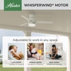 image:imageHunter Gilmour Outdoor or Indoor Ceiling Fan 44 inch Matte Silver  with LED Light and Remote Control Low Profile Mount Quiet 3 Blades For Living Room Patio Porch Garage 51475Matte White