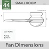 image:imageHunter Gilmour Outdoor or Indoor Ceiling Fan 44 inch Matte Silver  with LED Light and Remote Control Low Profile Mount Quiet 3 Blades For Living Room Patio Porch Garage 51475Matte Silver