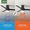 image:imageHunter Gilmour Outdoor or Indoor Ceiling Fan 44 inch Matte Silver  with LED Light and Remote Control Low Profile Mount Quiet 3 Blades For Living Room Patio Porch Garage 51475Matte Black