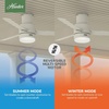image:imageHunter Gilmour Outdoor or Indoor Ceiling Fan 44 inch Matte Silver  with LED Light and Remote Control Low Profile Mount Quiet 3 Blades For Living Room Patio Porch Garage 51475Matte White