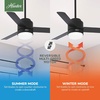 image:imageHunter Gilmour Outdoor or Indoor Ceiling Fan Quiet 44 inch Matte Black  with LED Light and Remote Control Standard Mount 3 Blades For Living Room Patio Porch Garage 51844Matte Black