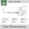 image:imageHunter Gilmour Outdoor or Indoor Ceiling Fan Quiet 44 inch Matte Black  with LED Light and Remote Control Standard Mount 3 Blades For Living Room Patio Porch Garage 51844Matte Silver