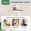 image:imageHunter Gilmour Outdoor or Indoor Ceiling Fan Quiet 44 inch Matte Black  with LED Light and Remote Control Standard Mount 3 Blades For Living Room Patio Porch Garage 51844Matte Silver