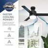 image:imageHunter Gilmour Outdoor or Indoor Ceiling Fan Quiet 44 inch Matte Black  with LED Light and Remote Control Standard Mount 3 Blades For Living Room Patio Porch Garage 51844Matte Silver