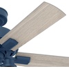 image:imageHunter Hartland Indoor Ceiling Fan with LED Lights 52 inch Matte Black  Standard Mount Pull Chain 5 Blades For Bedroom Living Room Kitchen 51745Indigo Blue