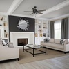 image:imageHunter Hartland Indoor Ceiling Fan with LED Lights 52 inch Matte Black  Standard Mount Pull Chain 5 Blades For Bedroom Living Room Kitchen 51745Matte Black