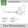 image:imageHunter Hartland Indoor Ceiling Fan with LED Lights 52 inch Matte Black  Standard Mount Pull Chain 5 Blades For Bedroom Living Room Kitchen 51745Matte Black