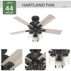 image:imageHunter Hartland Indoor Ceiling Fan with LED Lights 52 inch Matte Black  Standard Mount Pull Chain 5 Blades For Bedroom Living Room Kitchen 51745Noble Bronze