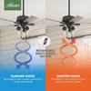 image:imageHunter Hartland Indoor Ceiling Fan with LED Lights 52 inch Matte Black  Standard Mount Pull Chain 5 Blades For Bedroom Living Room Kitchen 51745Noble Bronze