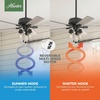 image:imageHunter Hartland Indoor Ceiling Fan with LED Lights 52 inch Matte Black  Standard Mount Pull Chain 5 Blades For Bedroom Living Room Kitchen 51745Noble Bronze