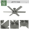 image:imageHunter Jetty WeatherMax IndoorOutdoor Ceiling Fan with Wall Control  No Light Standard Mount Wall Control 6 Blades For Living Room Patio Porch Garage 51202Matte Silver