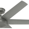 image:imageHunter Jetty WeatherMax IndoorOutdoor Ceiling Fan with Wall Control  No Light Standard Mount Wall Control 6 Blades For Living Room Patio Porch Garage 51202Matte Silver
