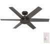 image:imageHunter Jetty WeatherMax IndoorOutdoor Ceiling Fan with Wall Control  No Light Standard Mount Wall Control 6 Blades For Living Room Patio Porch Garage 51202Noble Bronze