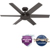 image:imageHunter Jetty WeatherMax IndoorOutdoor Ceiling Fan with Wall Control  No Light Standard Mount Wall Control 6 Blades For Living Room Patio Porch Garage 51202Noble Bronze