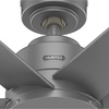 image:imageHunter Kennicott Outdoor or Indoor Ceiling Fan 52 inch Matte Silver  No Light Standard Mount Wall Control 6 Blades For Living Room Patio Porch Garage 51179Matte Silver