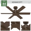 image:imageHunter Kennicott Outdoor or Indoor Ceiling Fan 52 inch Matte Silver  No Light Standard Mount Wall Control 6 Blades For Living Room Patio Porch Garage 51179Matte Bronze