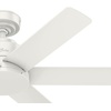 image:imageHunter Kennicott Outdoor or Indoor Ceiling Fan 52 inch Matte Silver  No Light Standard Mount Wall Control 6 Blades For Living Room Patio Porch Garage 51179Fresh White