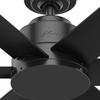 image:imageHunter Kennicott Outdoor or Indoor Ceiling Fan 52 inch Matte Silver  No Light Standard Mount Wall Control 6 Blades For Living Room Patio Porch Garage 51179Matte Black